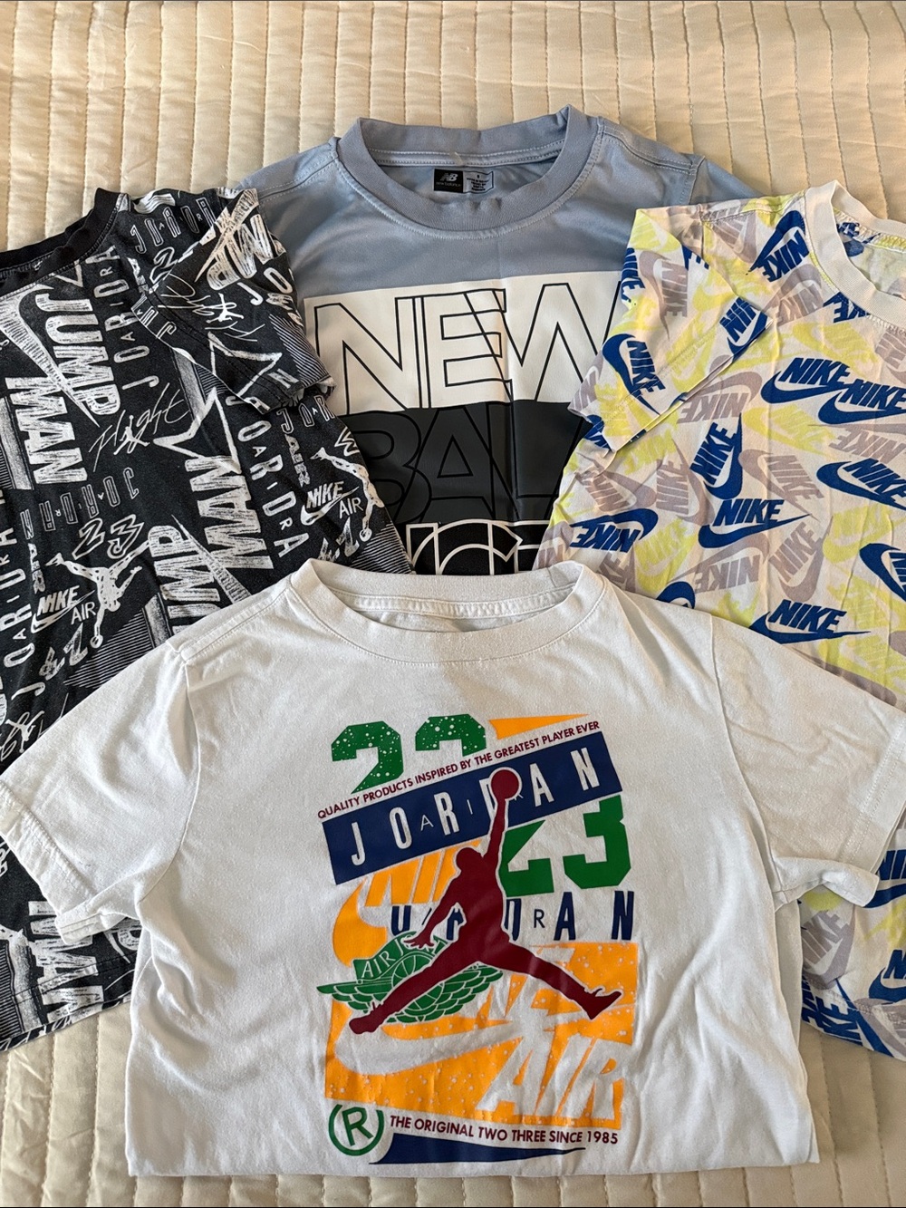 Boys small (8-10) tshirt bundle - Nike, Jordan, New Balance